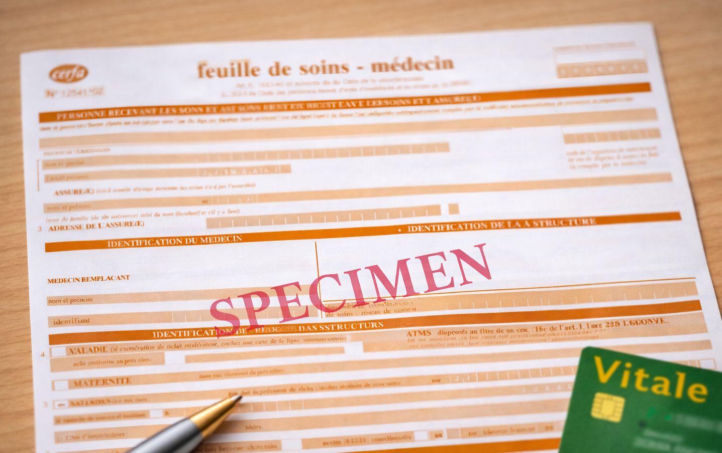 Remplir une feuille de soin